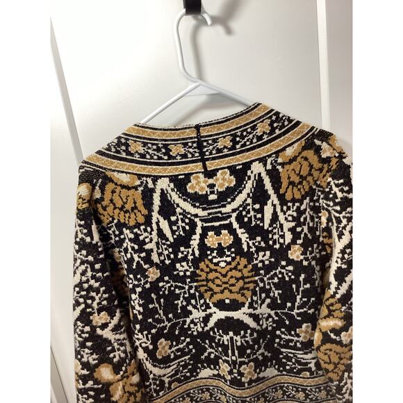 Maxsport Women's Long Cardigan Sweater Black and Brown Size Small - Picture 7 of 11